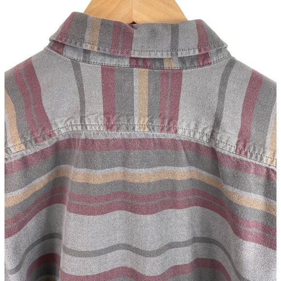 Eddie Bauer Mens Size TXL Multicolor Striped Button Up Long Sleeve Relaxed Shirt - Picture 7 of 11